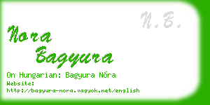 nora bagyura business card